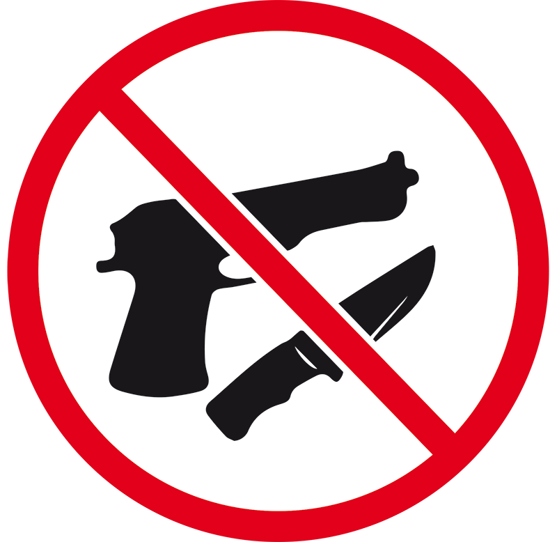 Icon Waffen verboten